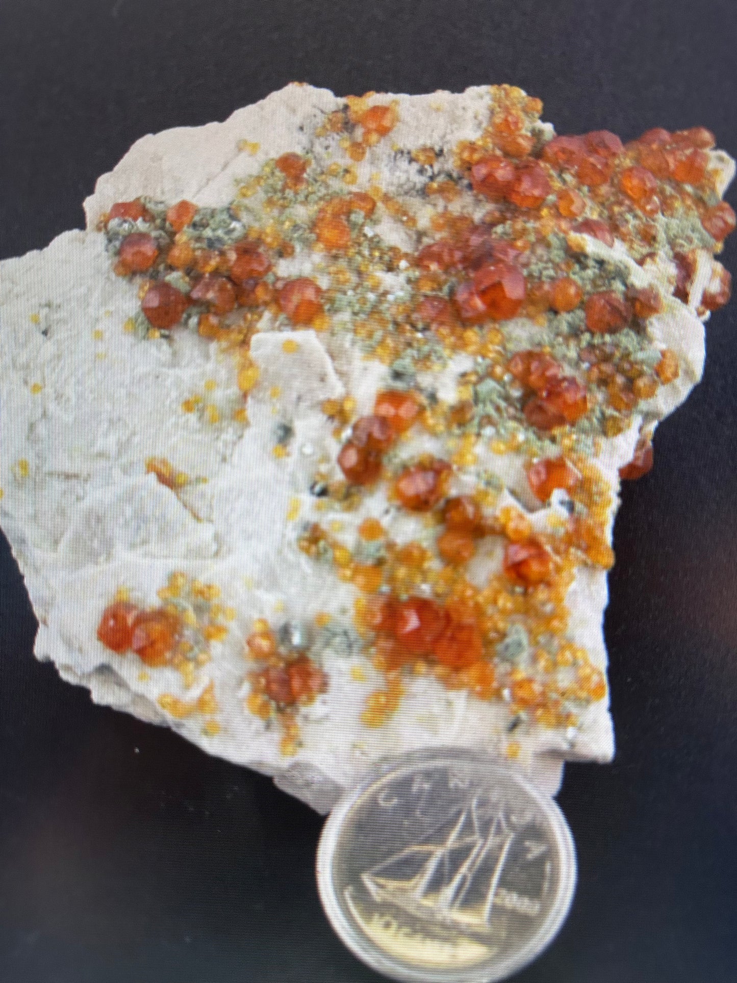 Precious Garnet Spessartine Cluster