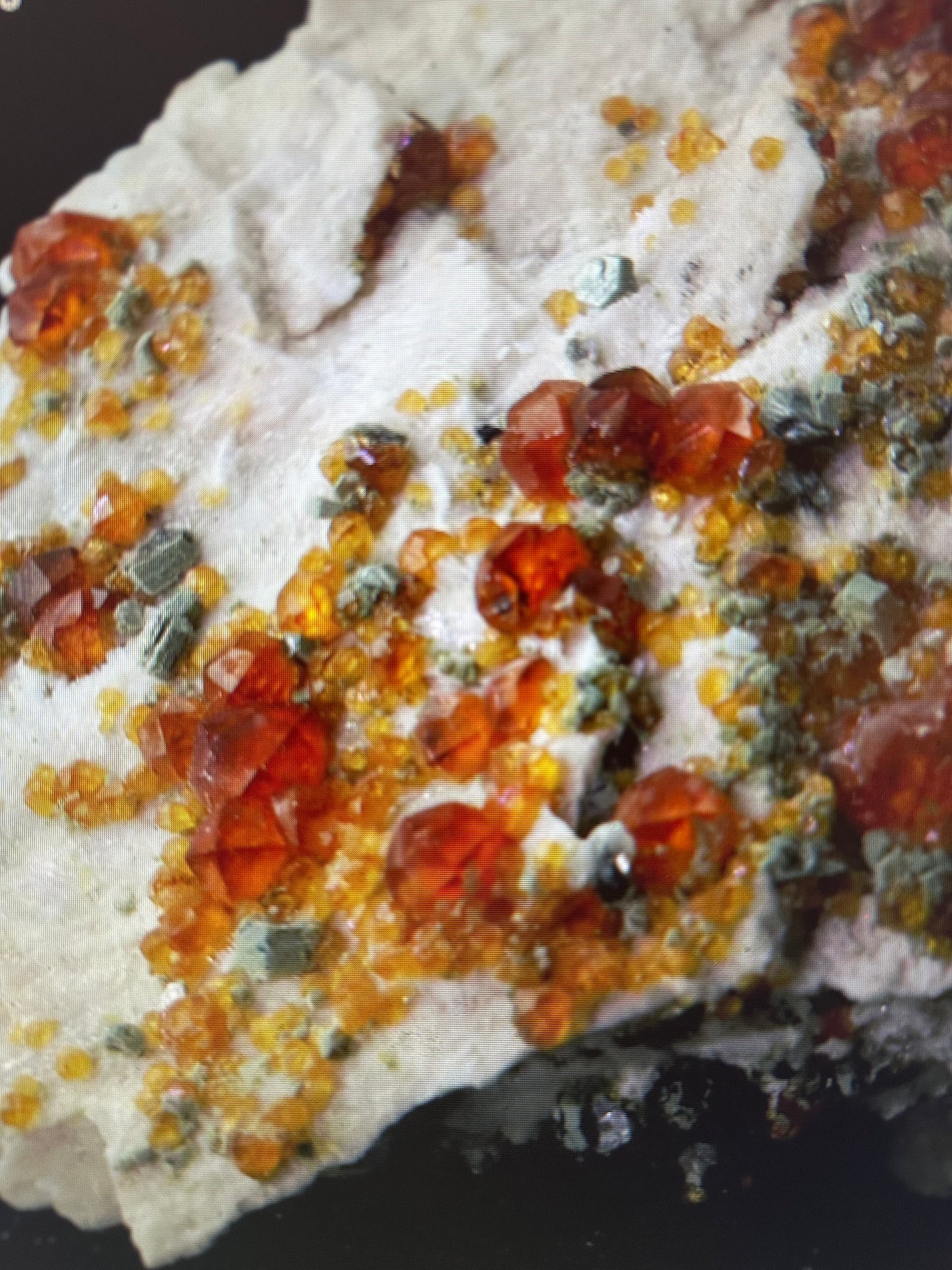 Precious Garnet Spessartine Cluster