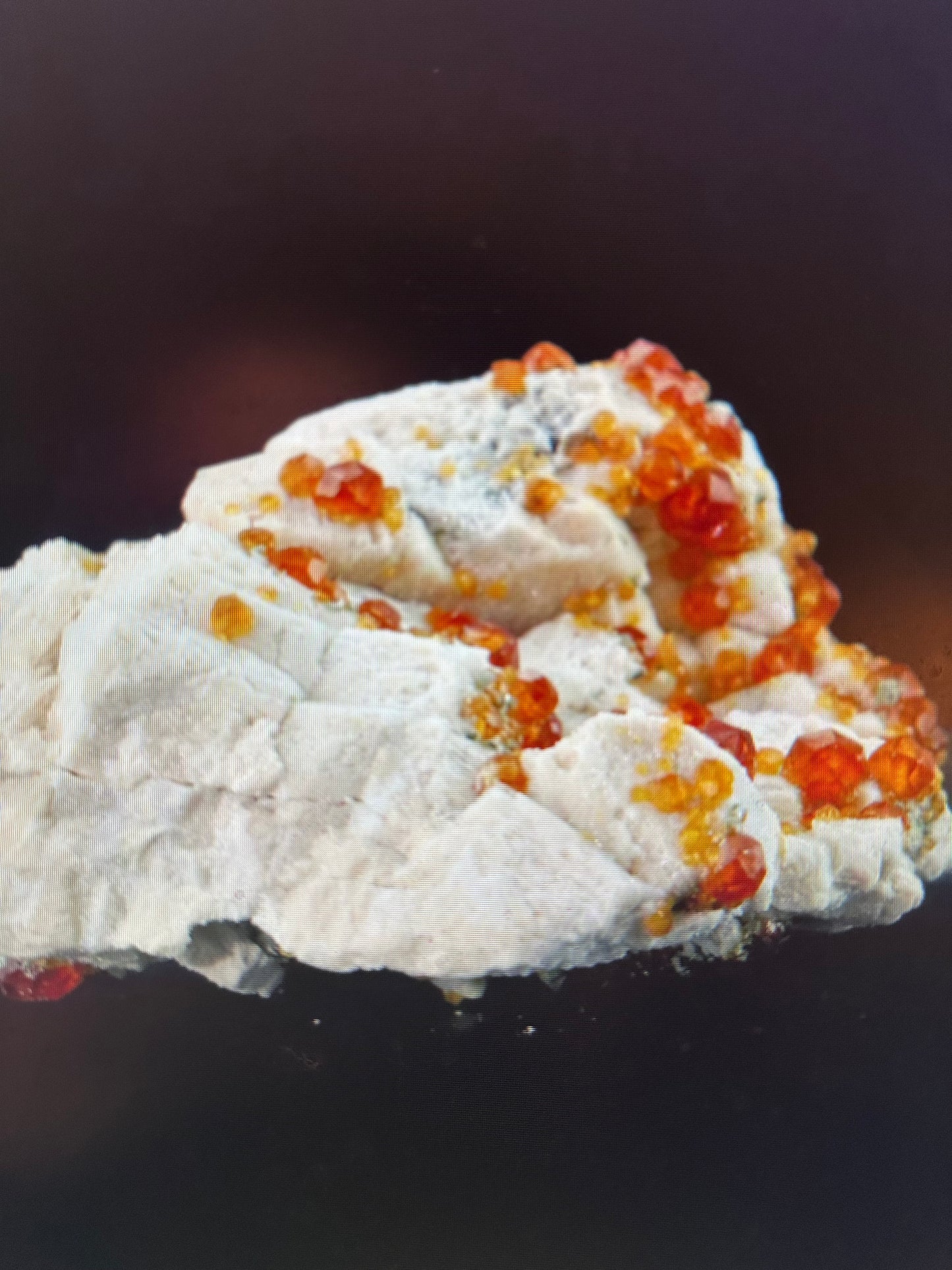 Precious Garnet Spessartine Cluster