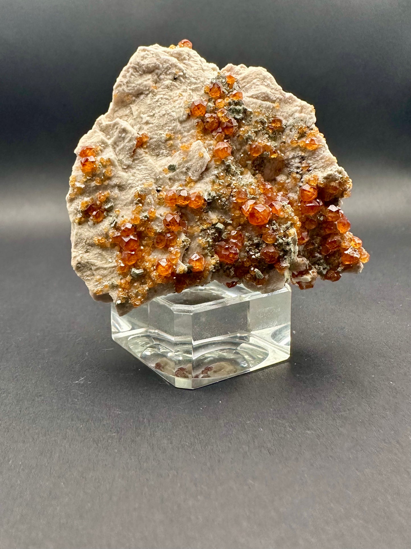 Precious Garnet Spessartine Cluster
