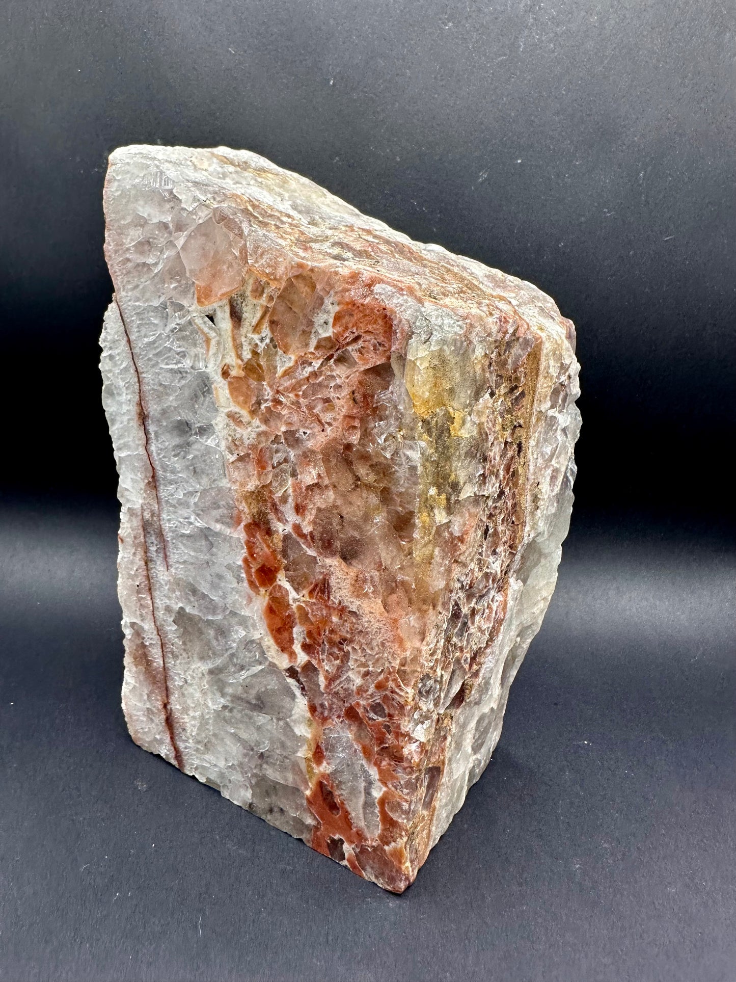 Quartz & Granite Book End Large Semi Polished FeeForm